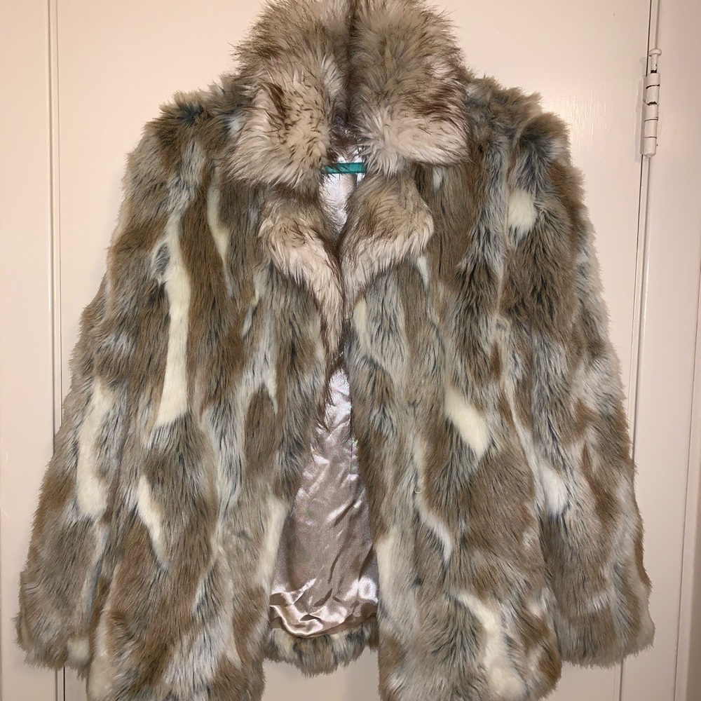 ASOS Colorful Mixed Faux Fur Coat